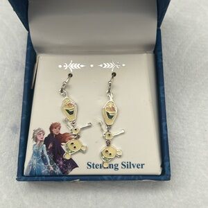 Disney frozen ll Olaf ear 925 sterling silver